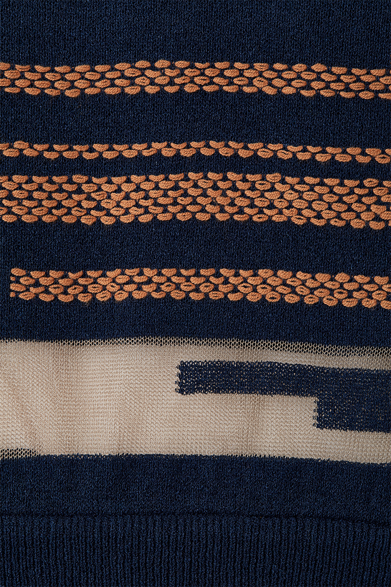 Nature Weaving Knitted Top 詳細画像 Blue 3
