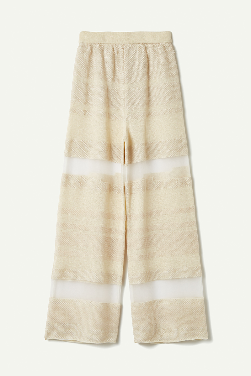 Nature Weaving Knitted Trousers 詳細画像 White 2
