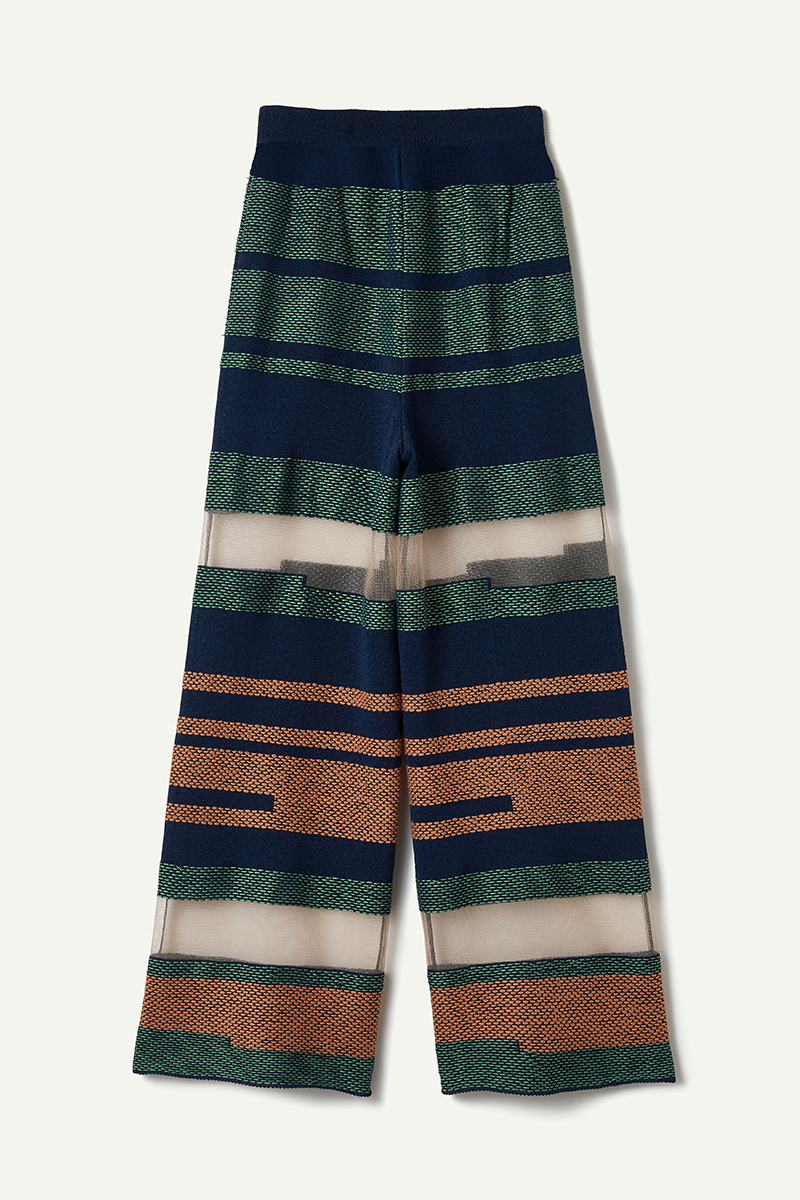 Nature Weaving Knitted Trousers 詳細画像 Blue 2