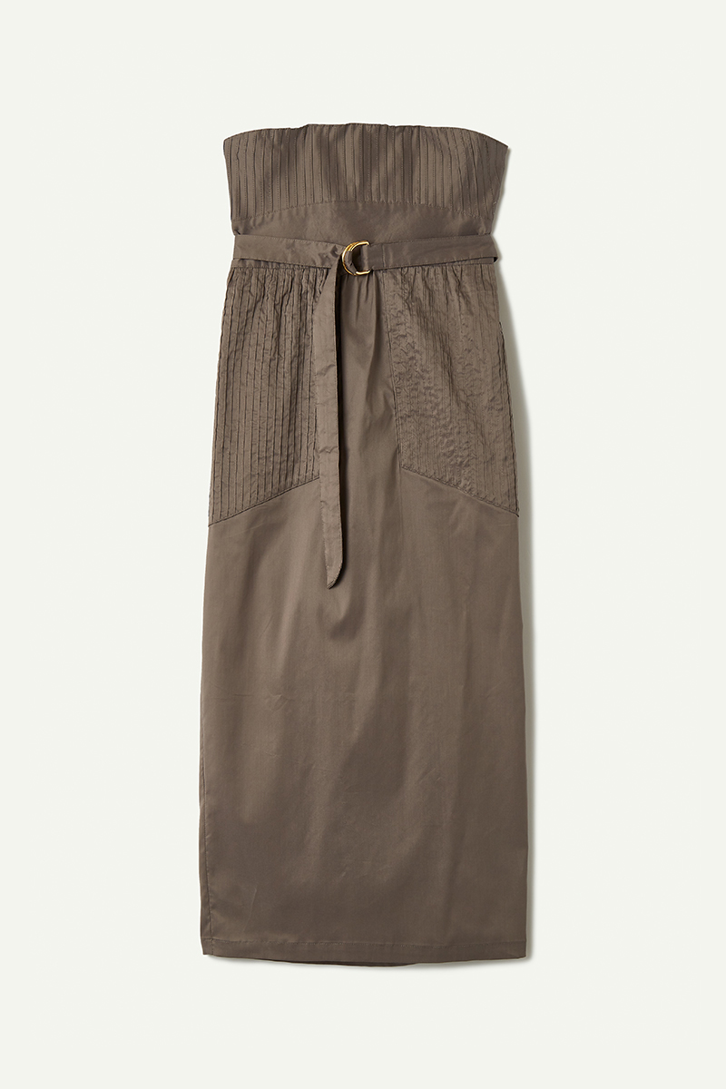 Tucked Pencil Skirt 詳細画像 Khaki 1