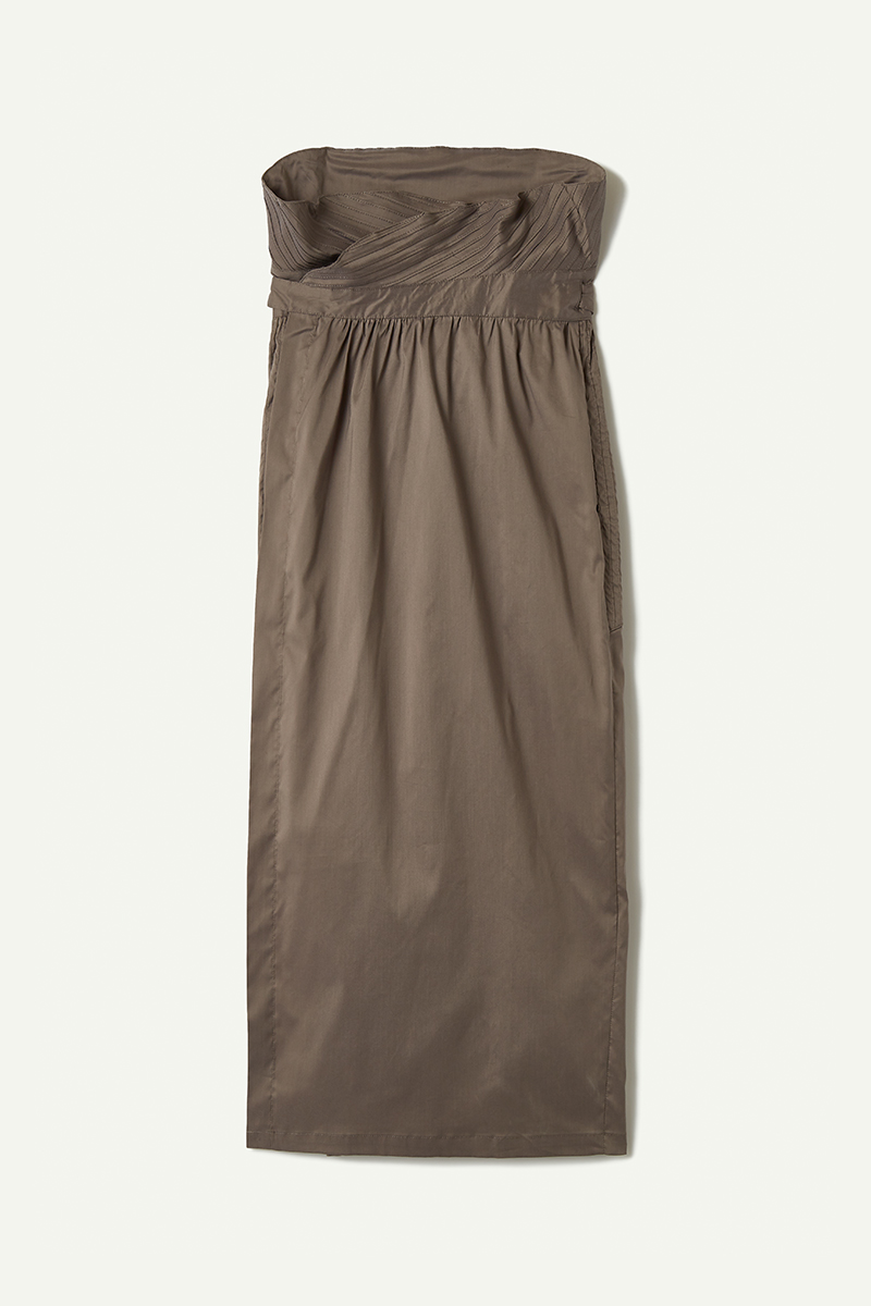 Tucked Pencil Skirt 詳細画像 Khaki 2