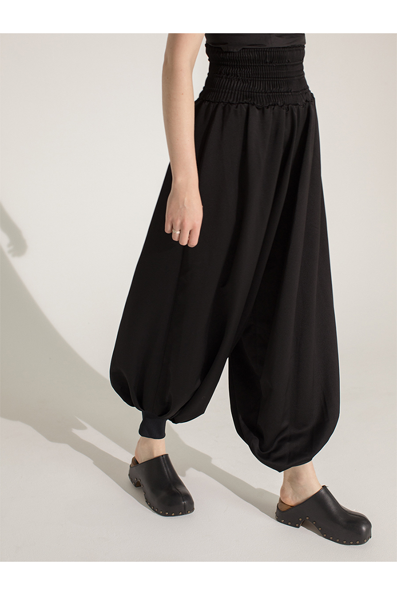 High-rise Balloon Trousers 詳細画像 Black 1