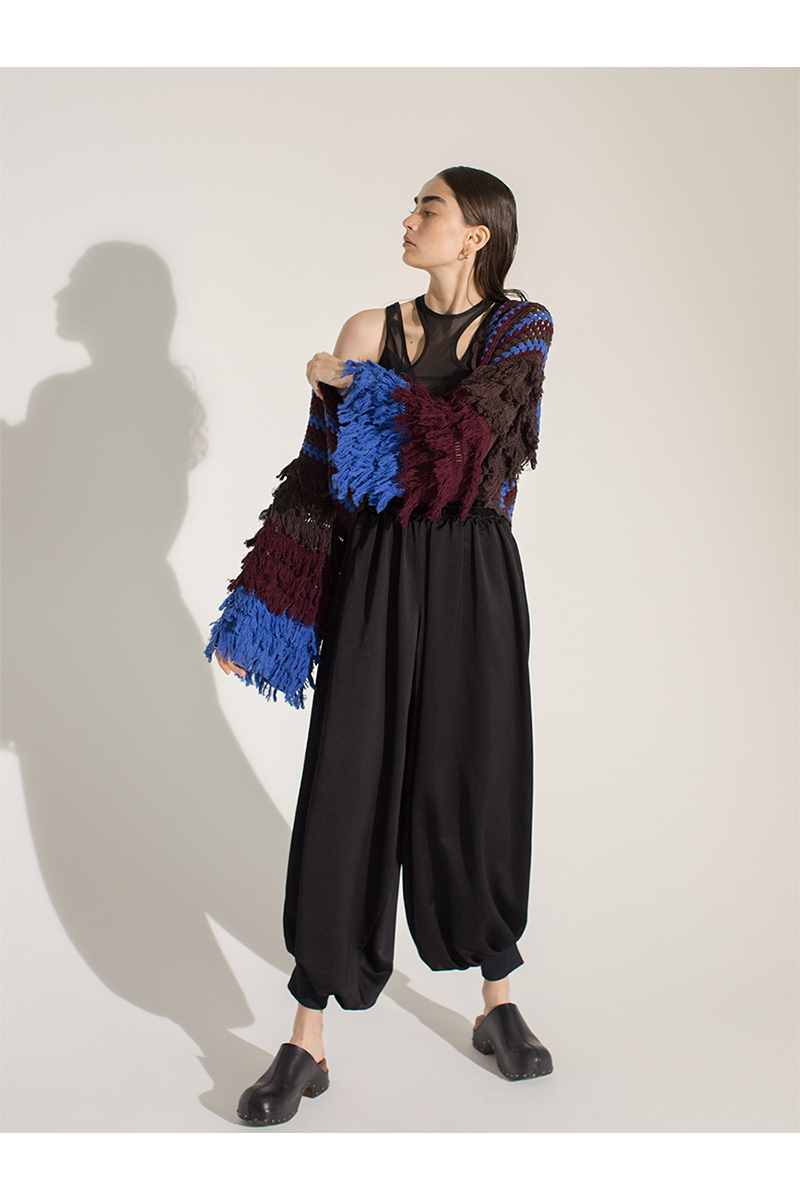 High-rise Balloon Trousers 詳細画像 Black 2