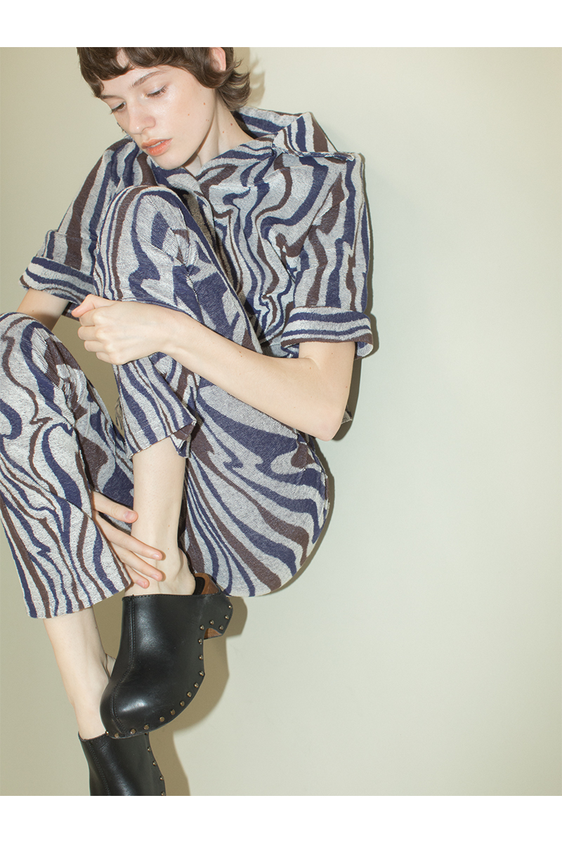 Under the Water Jacquard Trousers 詳細画像 Purple 1