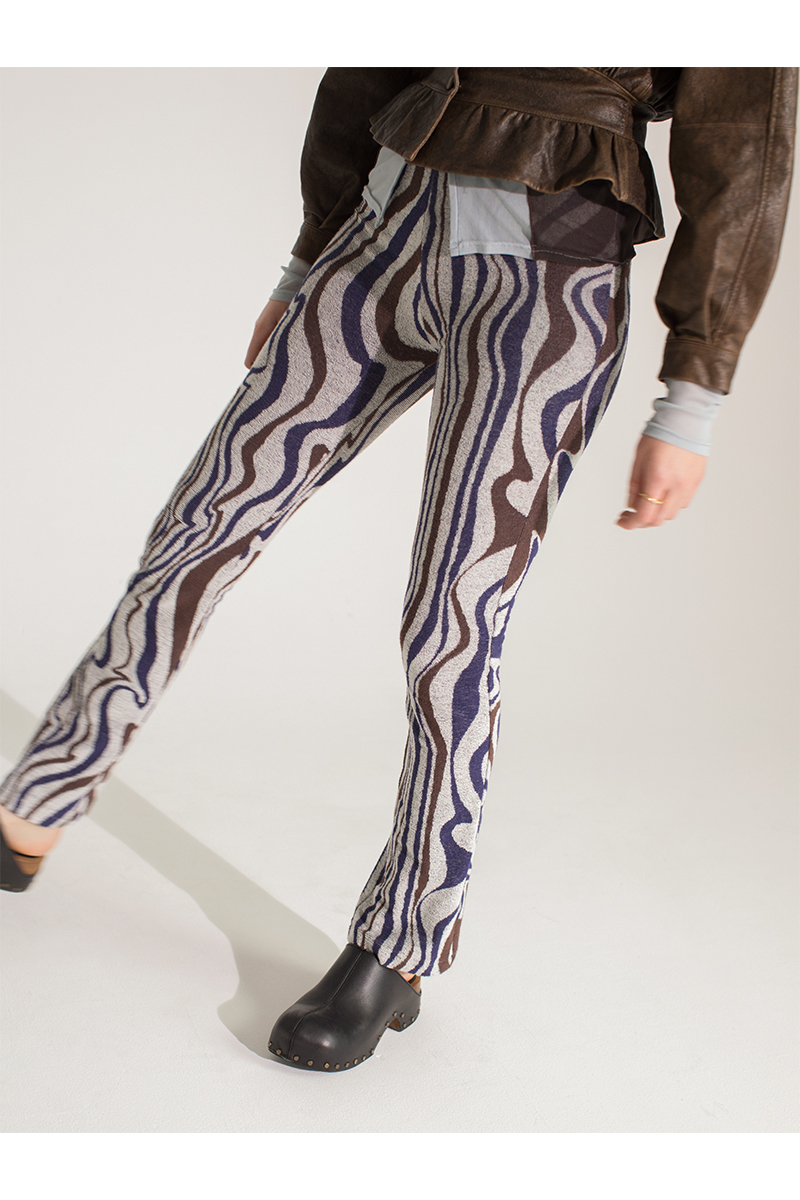 Under the Water Jacquard Trousers 詳細画像 Purple 3