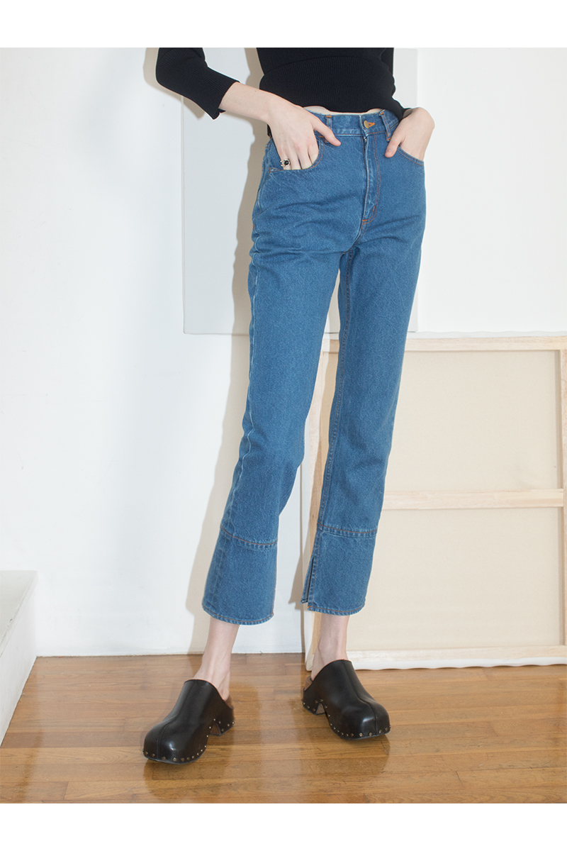 Slim Straight Slit Denim 詳細画像 Blue 1