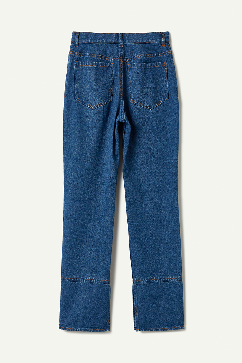 Slim Straight Slit Denim 詳細画像 Blue 1