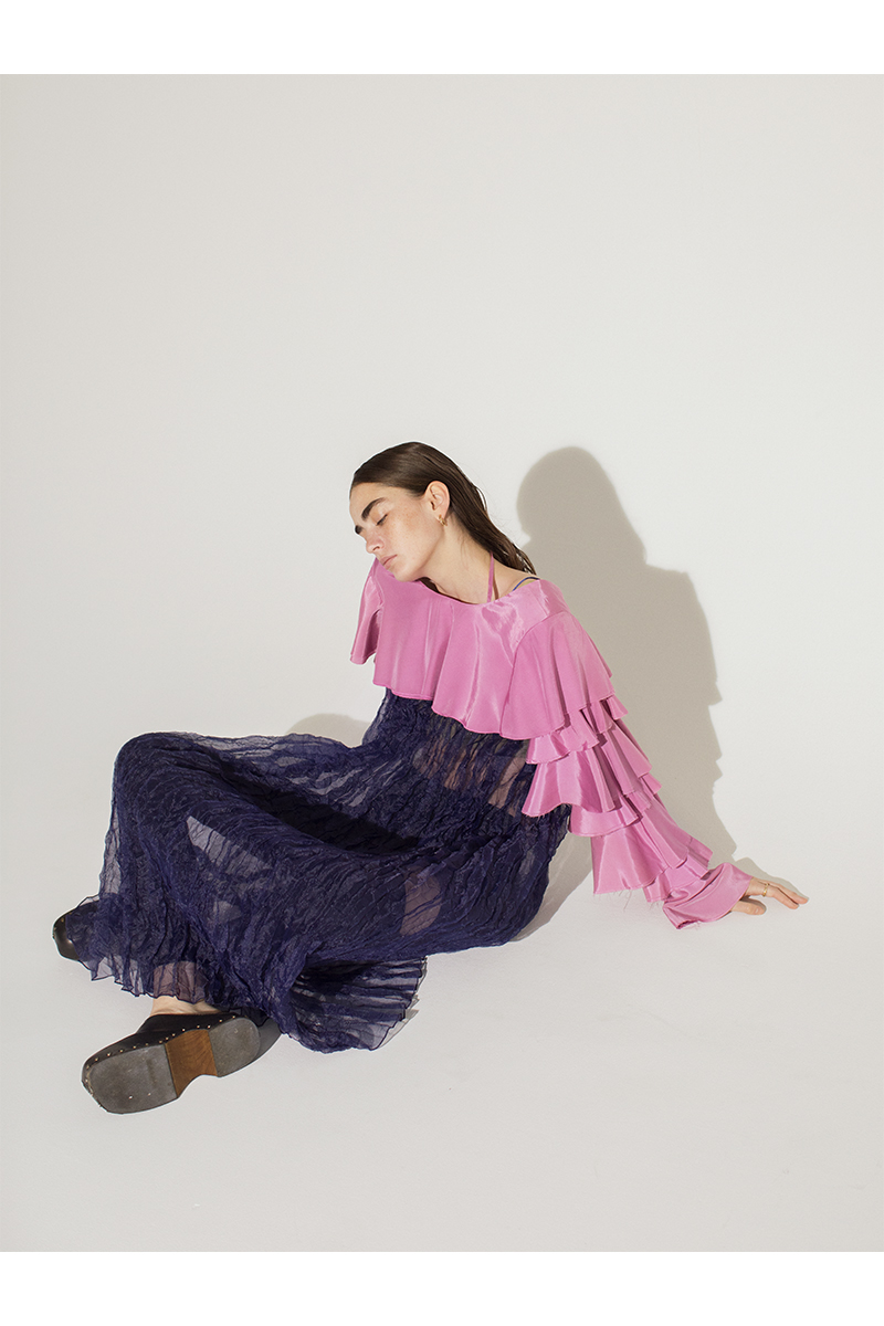 Recycle Organdy Pleats Dress