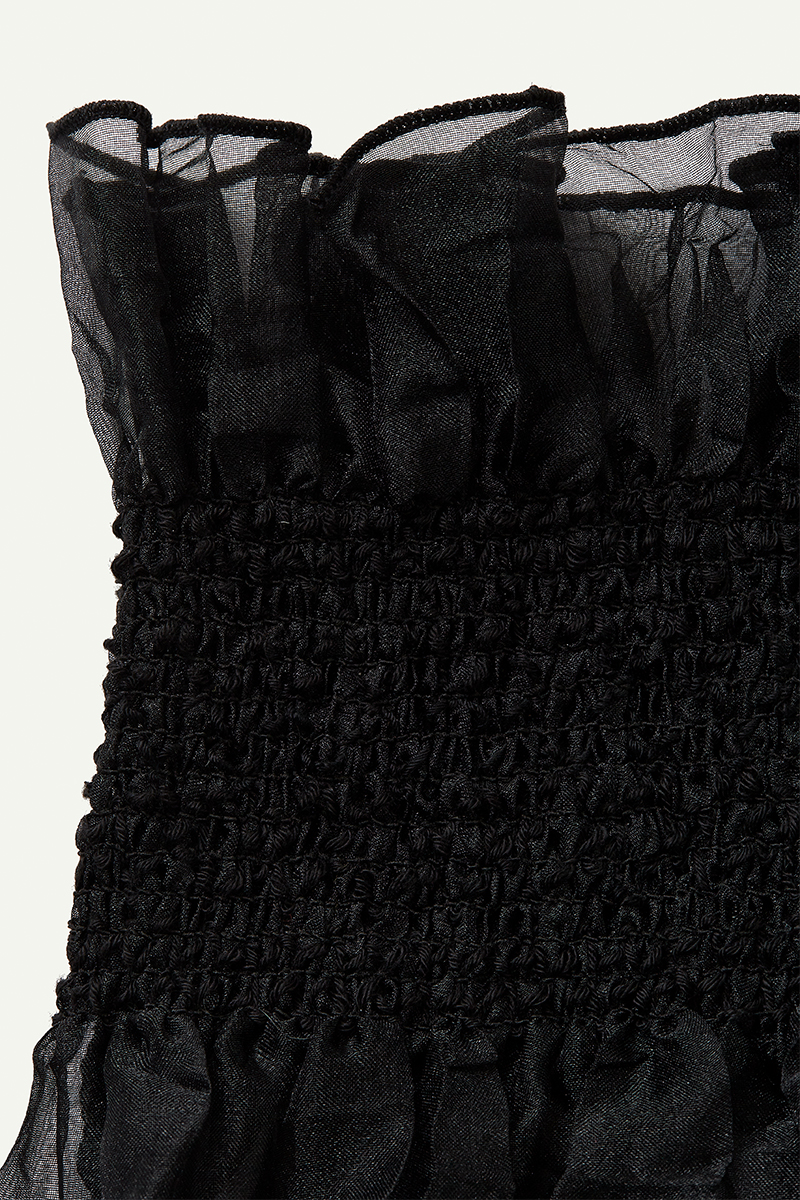 Recycle Organdy Pleats Dress 詳細画像 Black 3