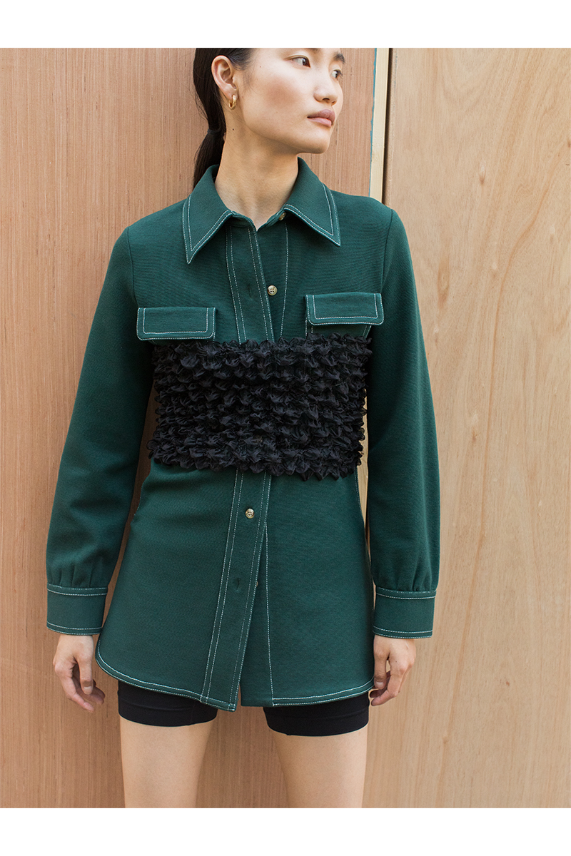 Stitch Long Shirts  詳細画像 Green 1