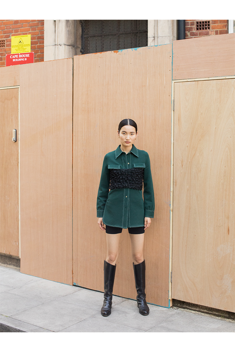 Stitch Long Shirts  詳細画像 Green 2