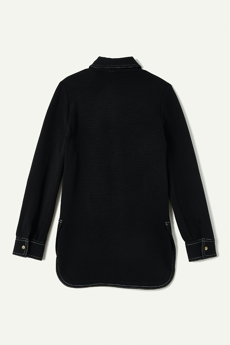 Stitch Long Shirts  詳細画像 Black 2