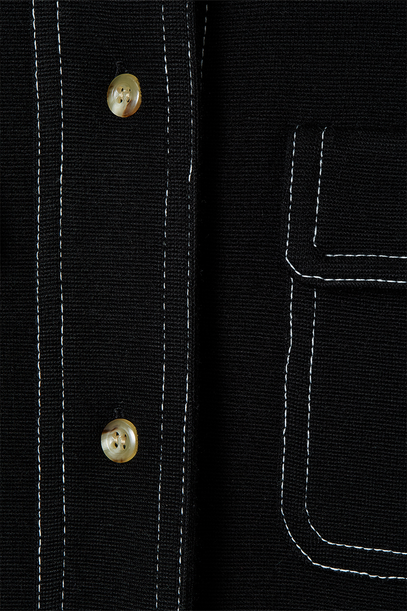 Stitch Long Shirts  詳細画像 Black 3