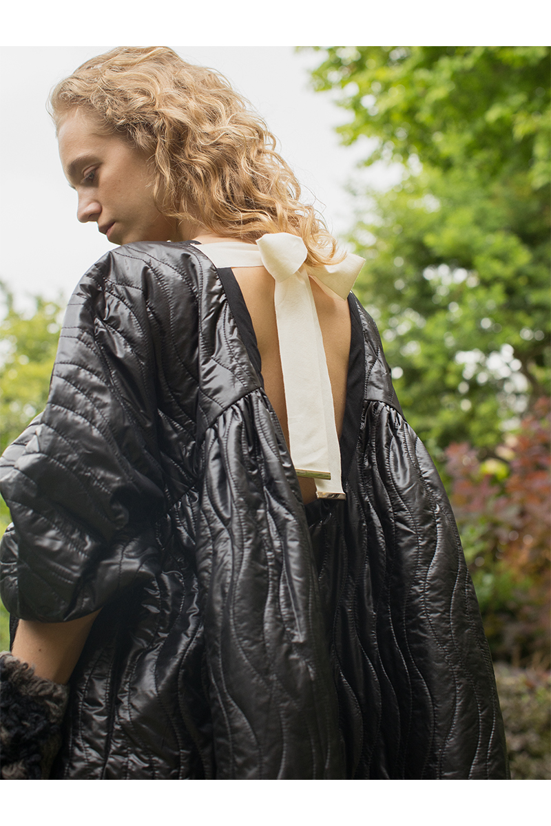 Wave Quilting Dress 詳細画像 Black 2