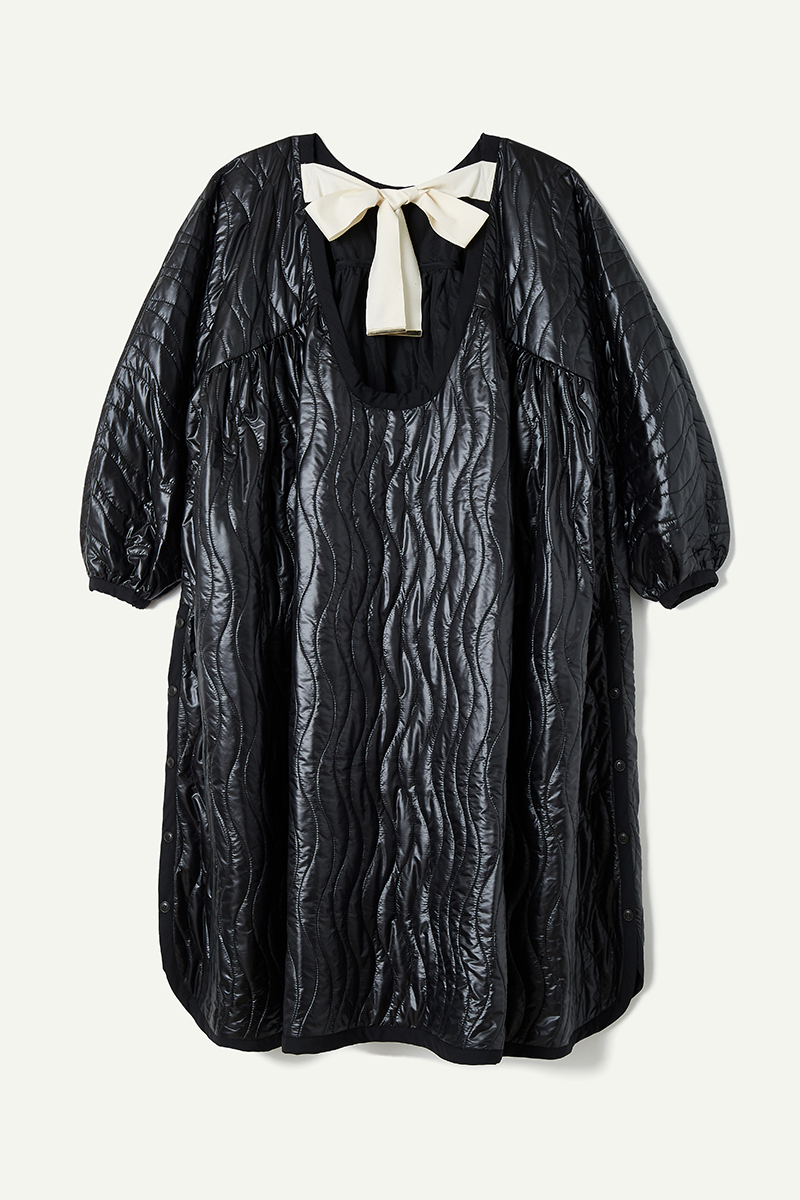 Wave Quilting Dress 詳細画像 Black 2