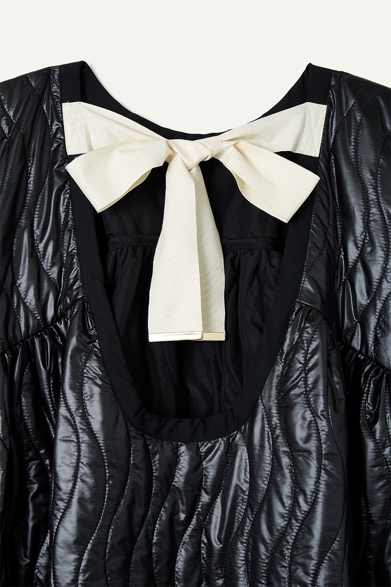 Wave Quilting Dress 詳細画像 Black 3