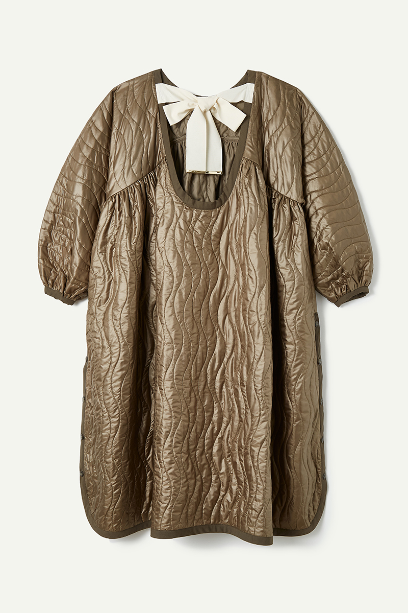 Wave Quilting Dress 詳細画像 Khaki 2