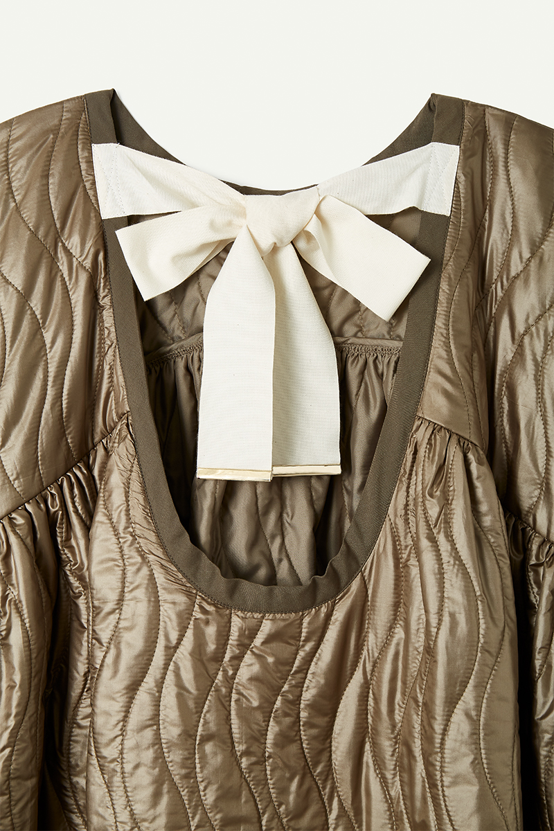 Wave Quilting Dress 詳細画像 Khaki 3