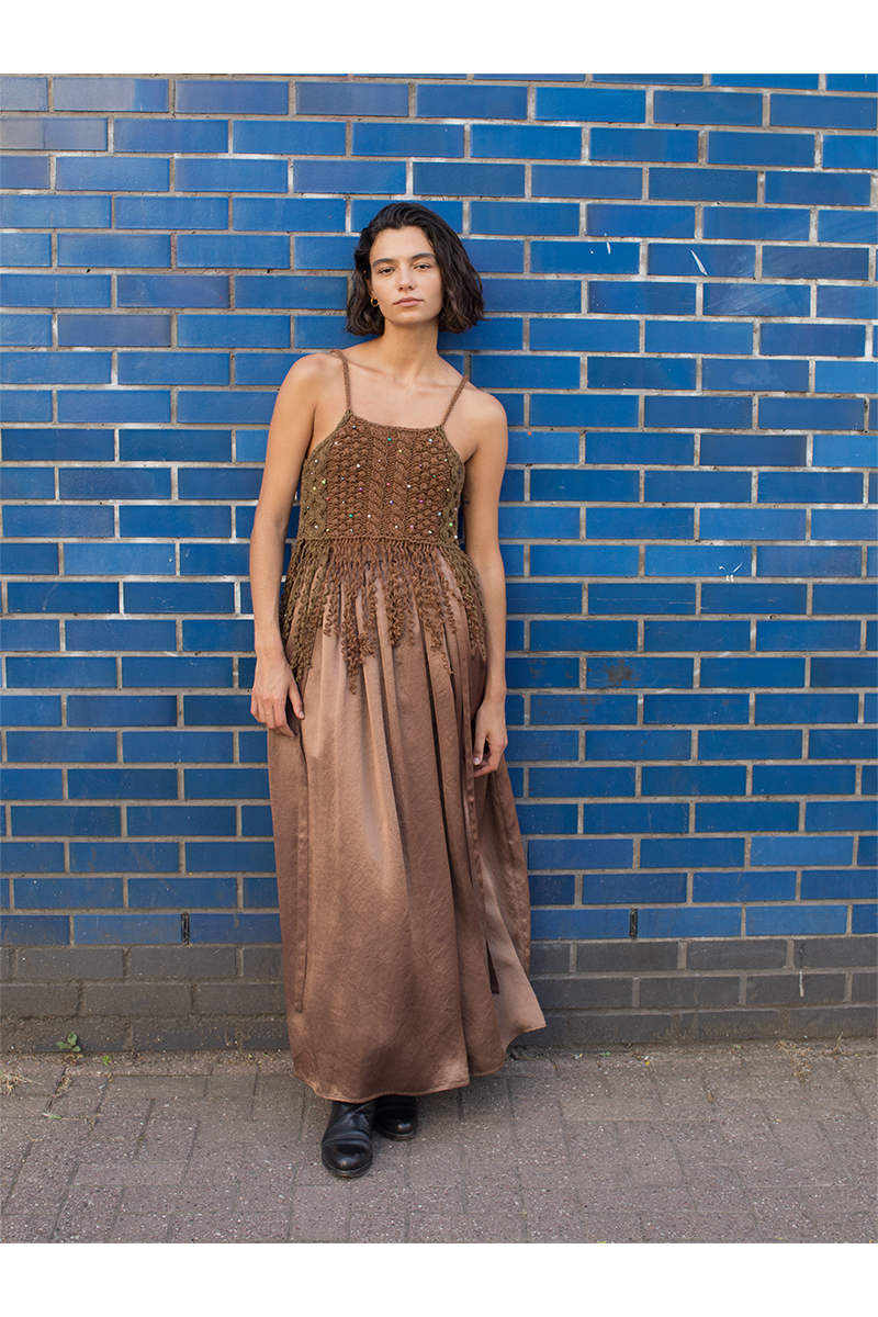 Cable Knit Camisole 詳細画像 Brown 2