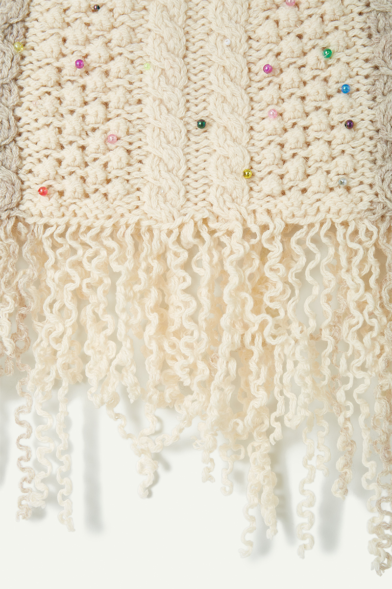 Cable Knit Camisole 詳細画像 White 4