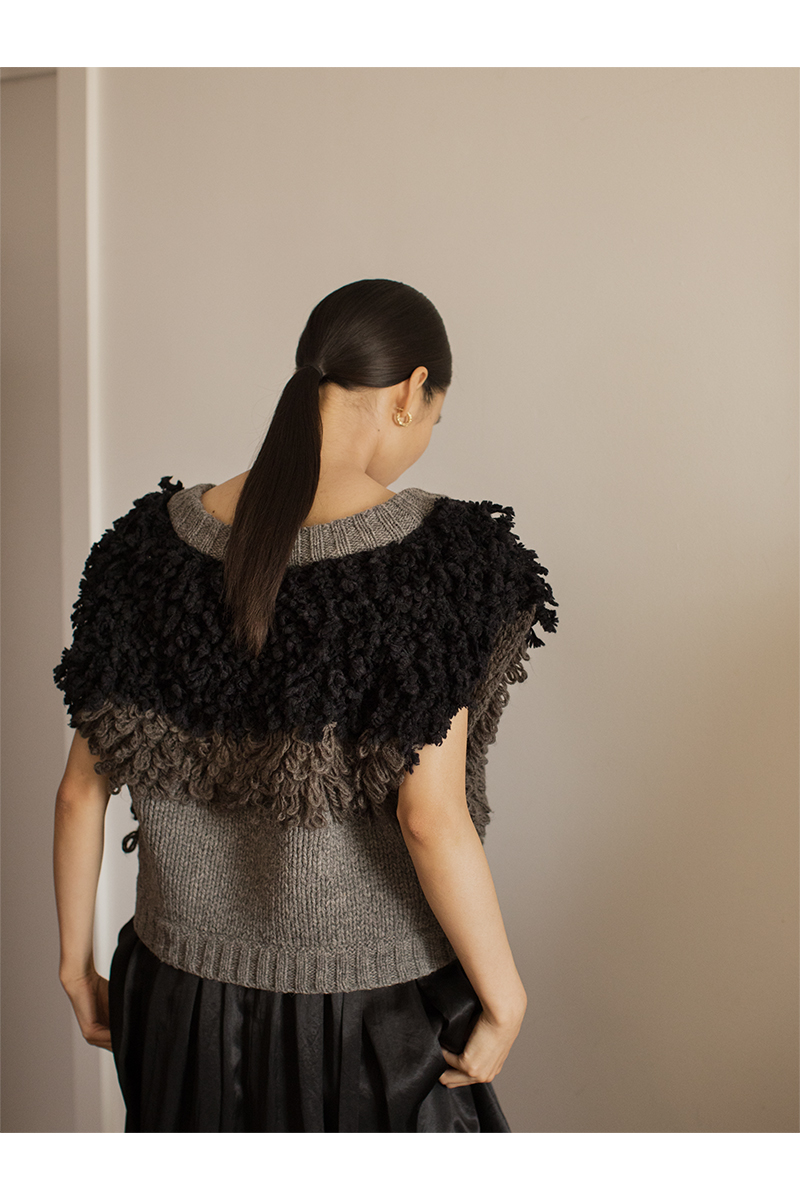 Mix Roop Sleeveless Sweater 詳細画像 Gray 2