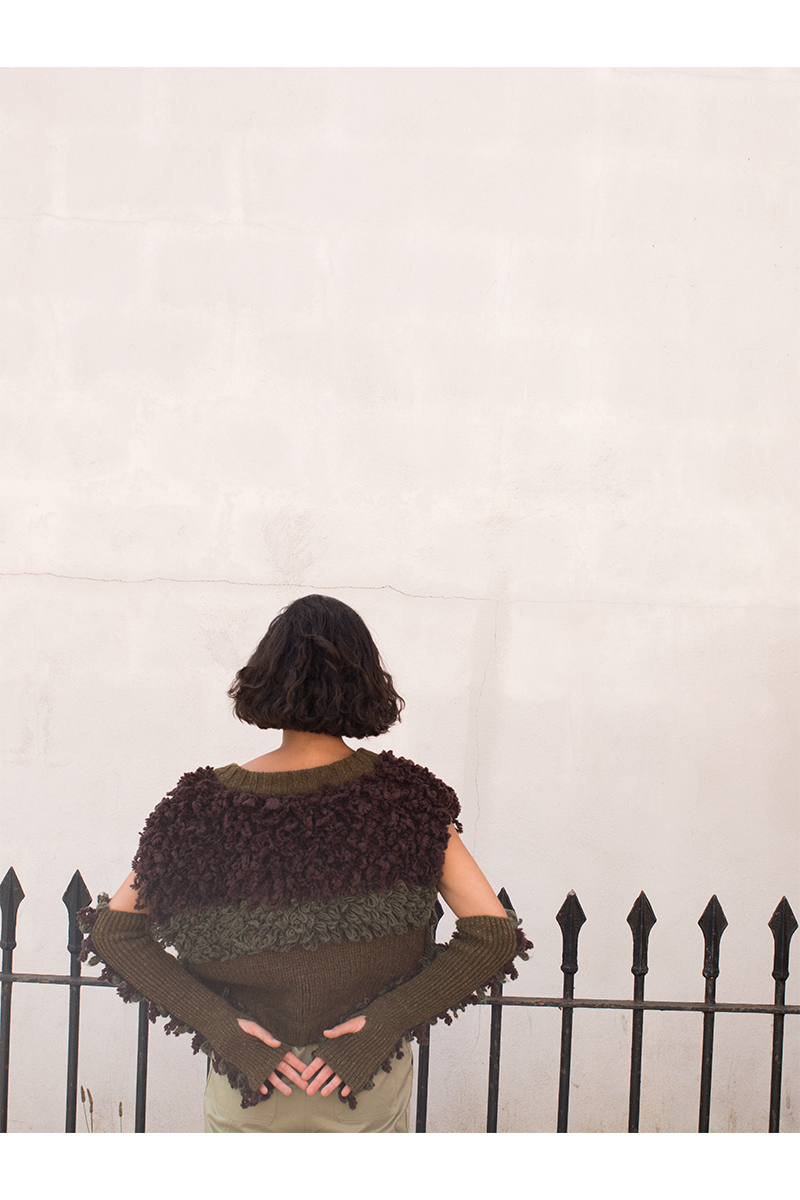 Mix Roop Sleeveless Sweater 詳細画像 Khaki 2