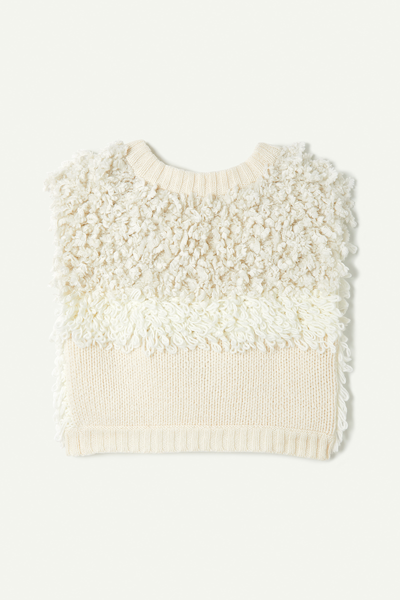 Mix Roop Sleeveless Sweater 詳細画像 White 2