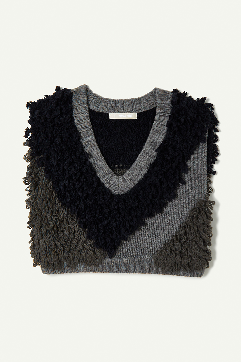 Mix Roop Sleeveless Sweater 詳細画像 Gray 1