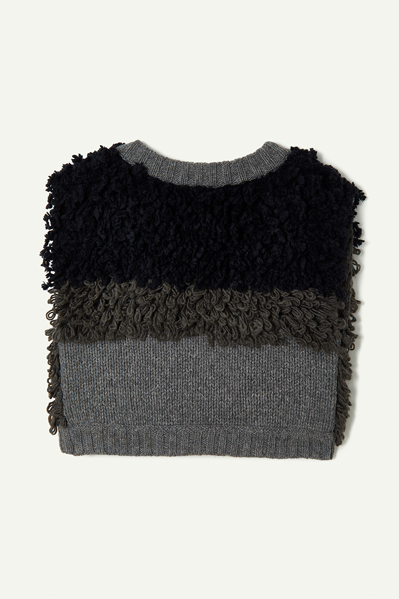 Mix Roop Sleeveless Sweater 詳細画像 Gray 2