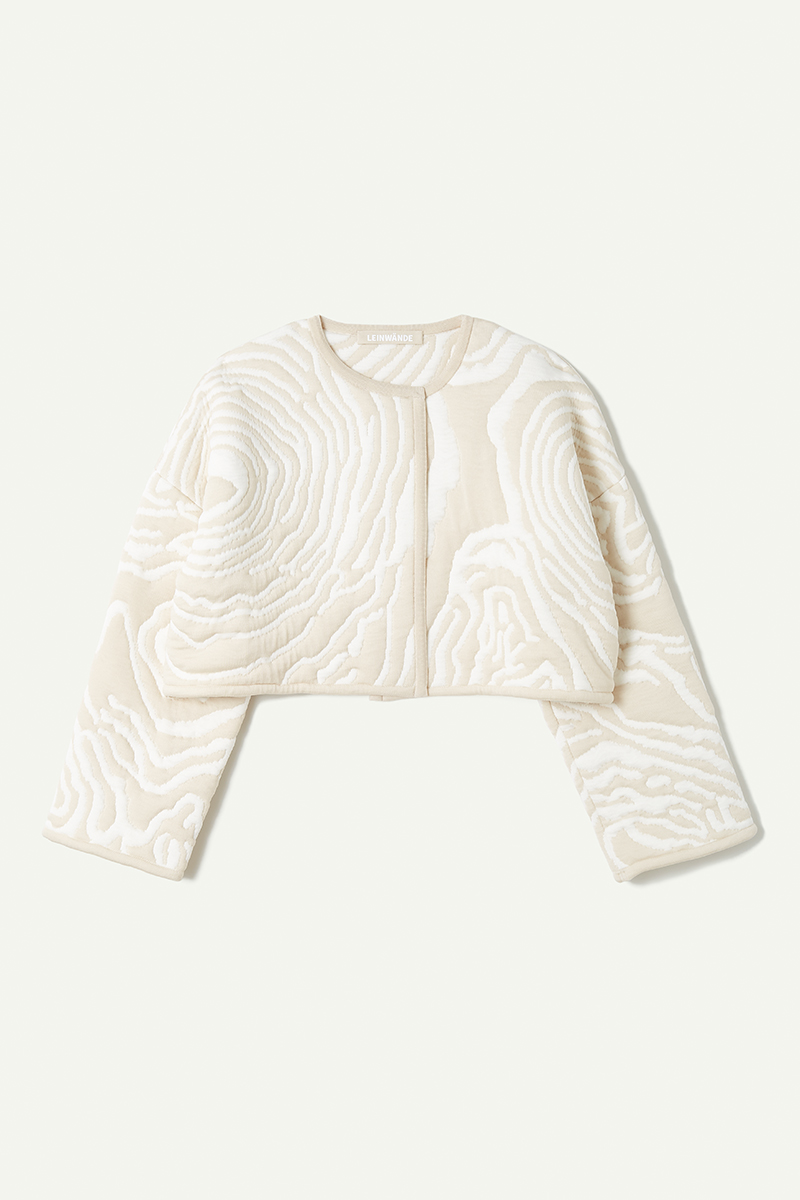 Topography Quilting Knit Jacket