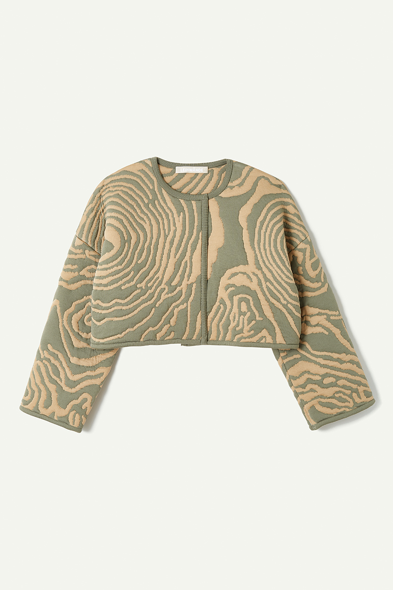 Topography Quilting Knit Jacket