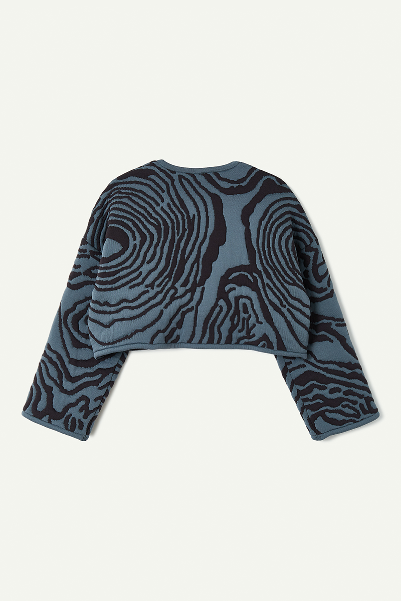 Topography Quilting Knit Jacket 詳細画像 Navy 2