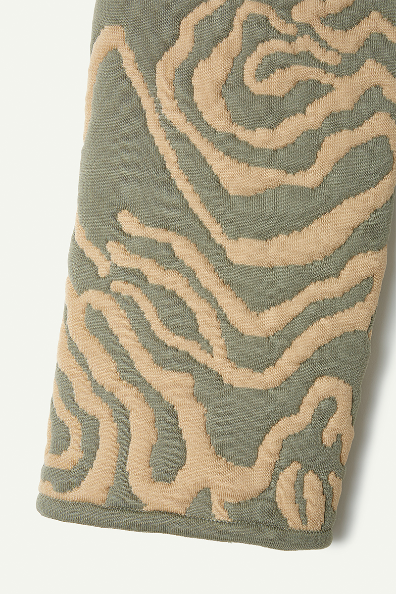 Topography Quilting Knit Jacket 詳細画像 Khaki 4