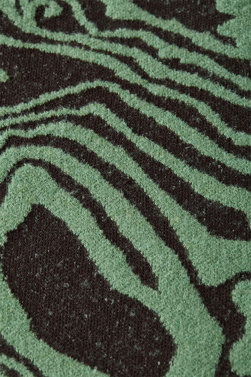 Topography Jacquard Cardigan 詳細画像 Green 4