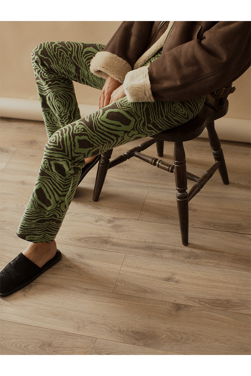 Topography Jacquard Trousers 詳細画像 Green 1