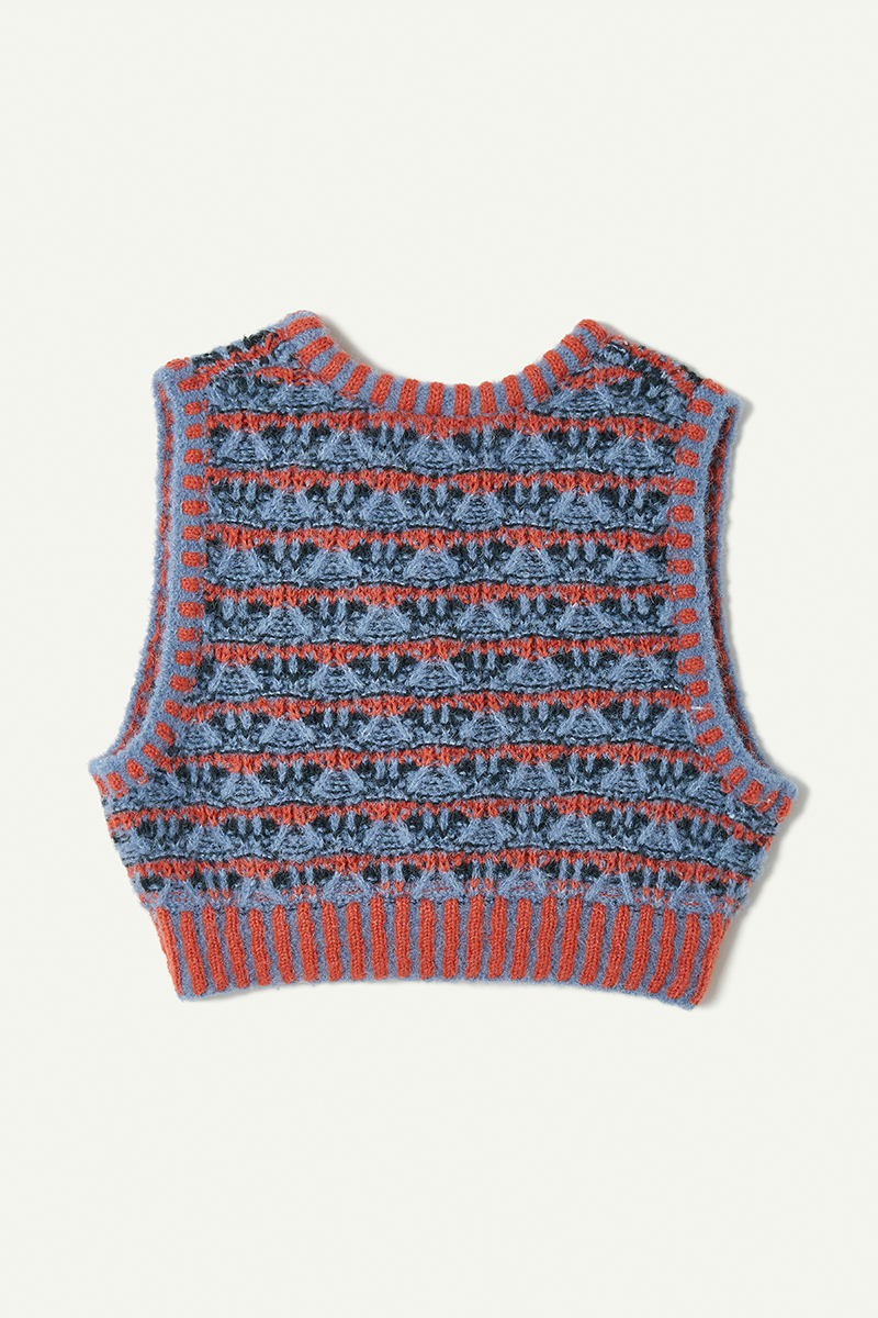 Nordic Cropped Top 詳細画像 Blue 2