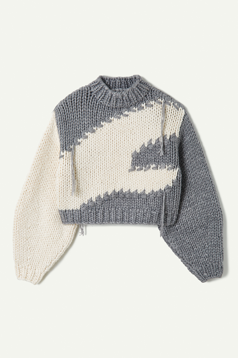 Snow Slope Intarsia Top