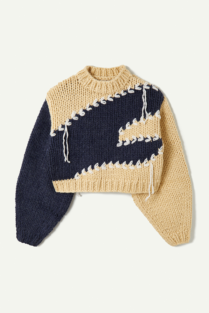 Snow Slope Intarsia Top