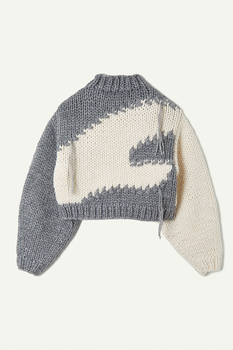 Snow Slope Intarsia Top 詳細画像 Gray 2