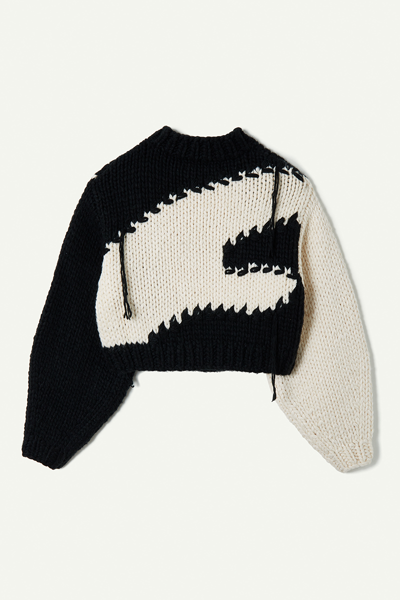 Snow Slope Intarsia Top 詳細画像 Black 2