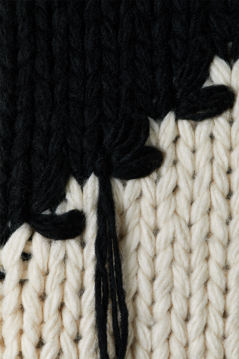 Snow Slope Intarsia Top 詳細画像 Black 4