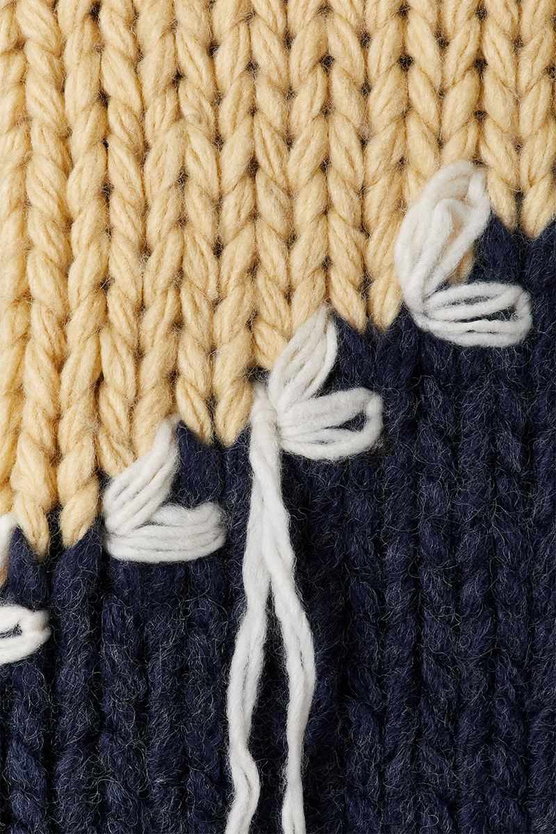Snow Slope Intarsia Top 詳細画像 Navy 4