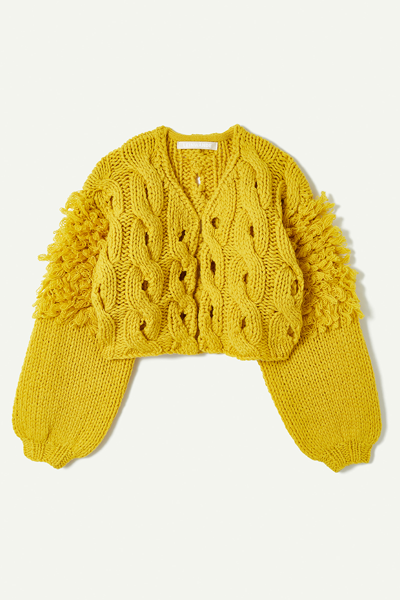 Cable Short Cardigan