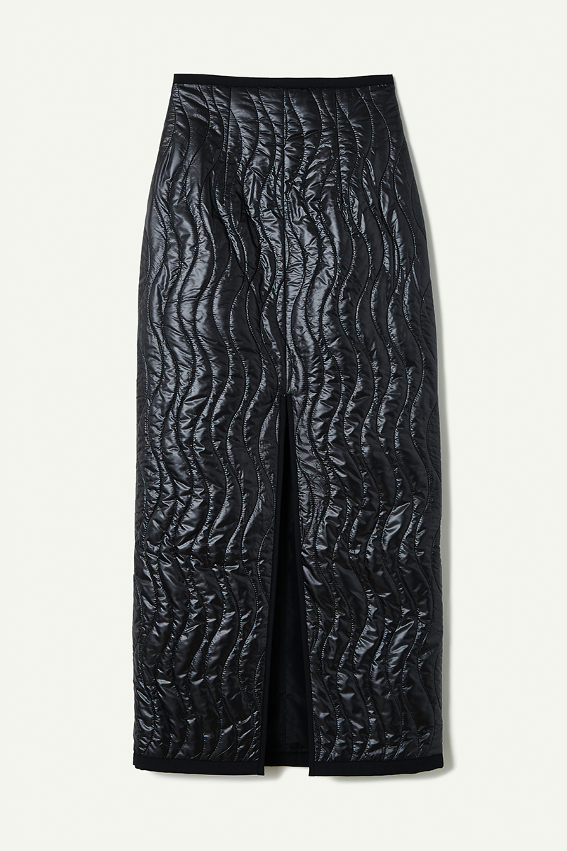 Wave Quilting Skirt 詳細画像 Black 1