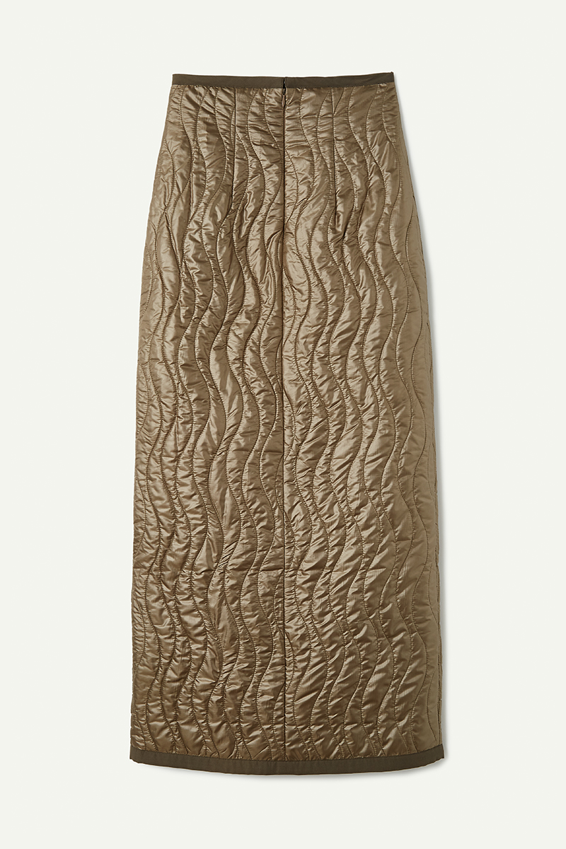 Wave Quilting Skirt 詳細画像 Khaki 2