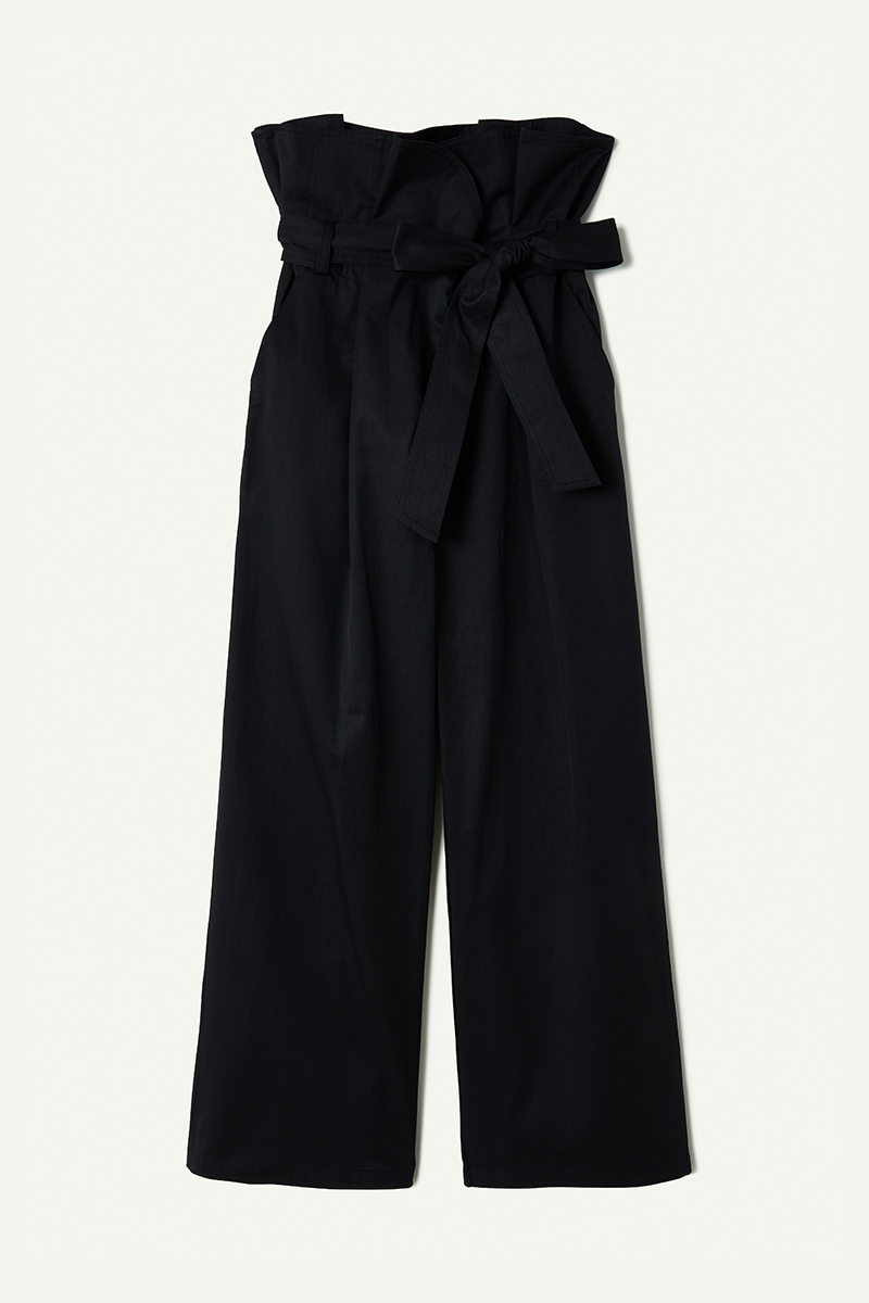 Belted Wide Leg Trousers 詳細画像 Black 1