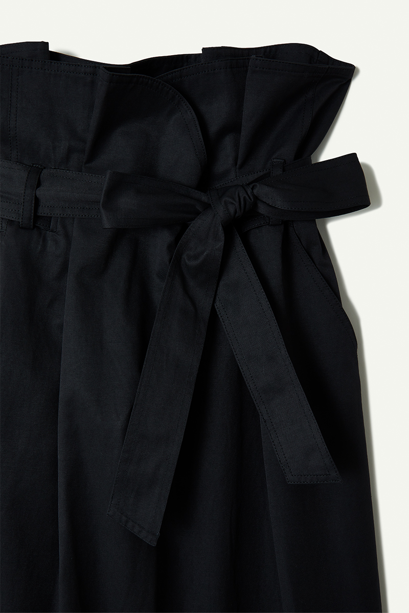 Belted Wide Leg Trousers 詳細画像 Black 3