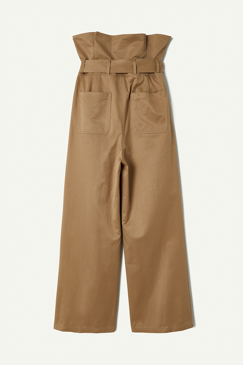 Belted Wide Leg Trousers 詳細画像 Beige 2