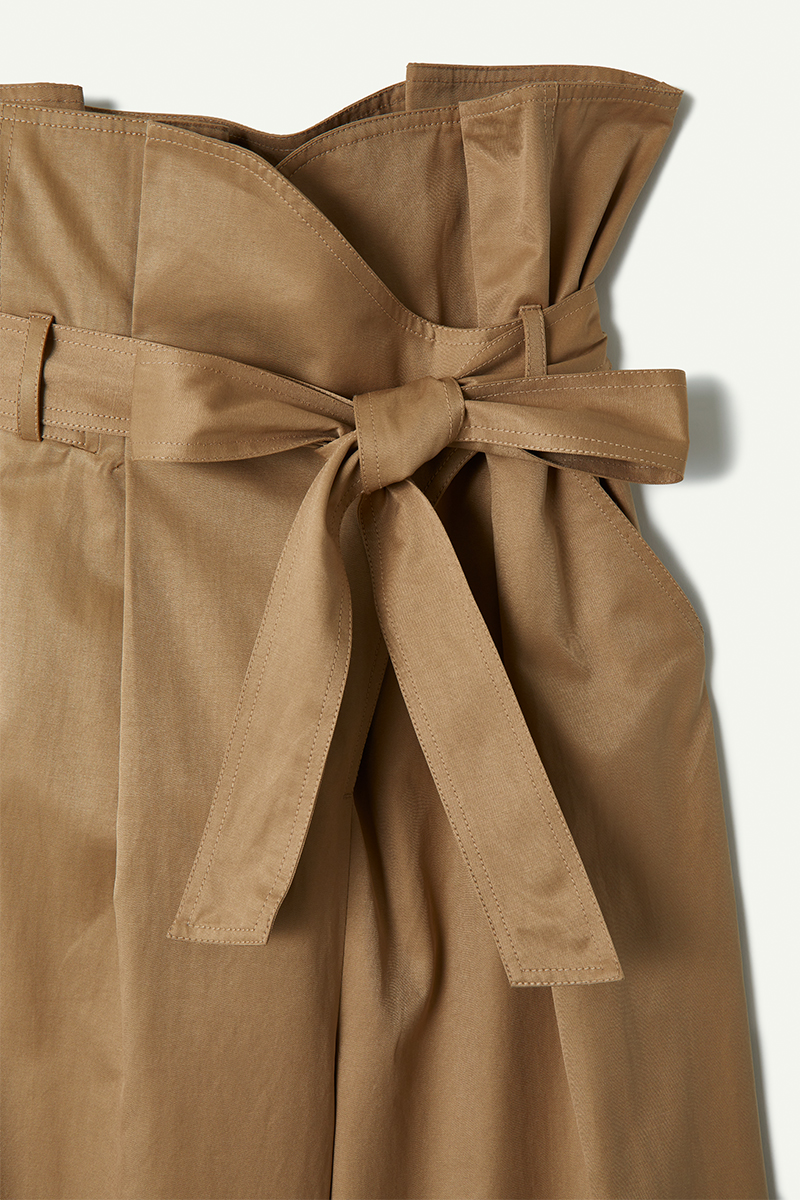 Belted Wide Leg Trousers 詳細画像 Beige 3