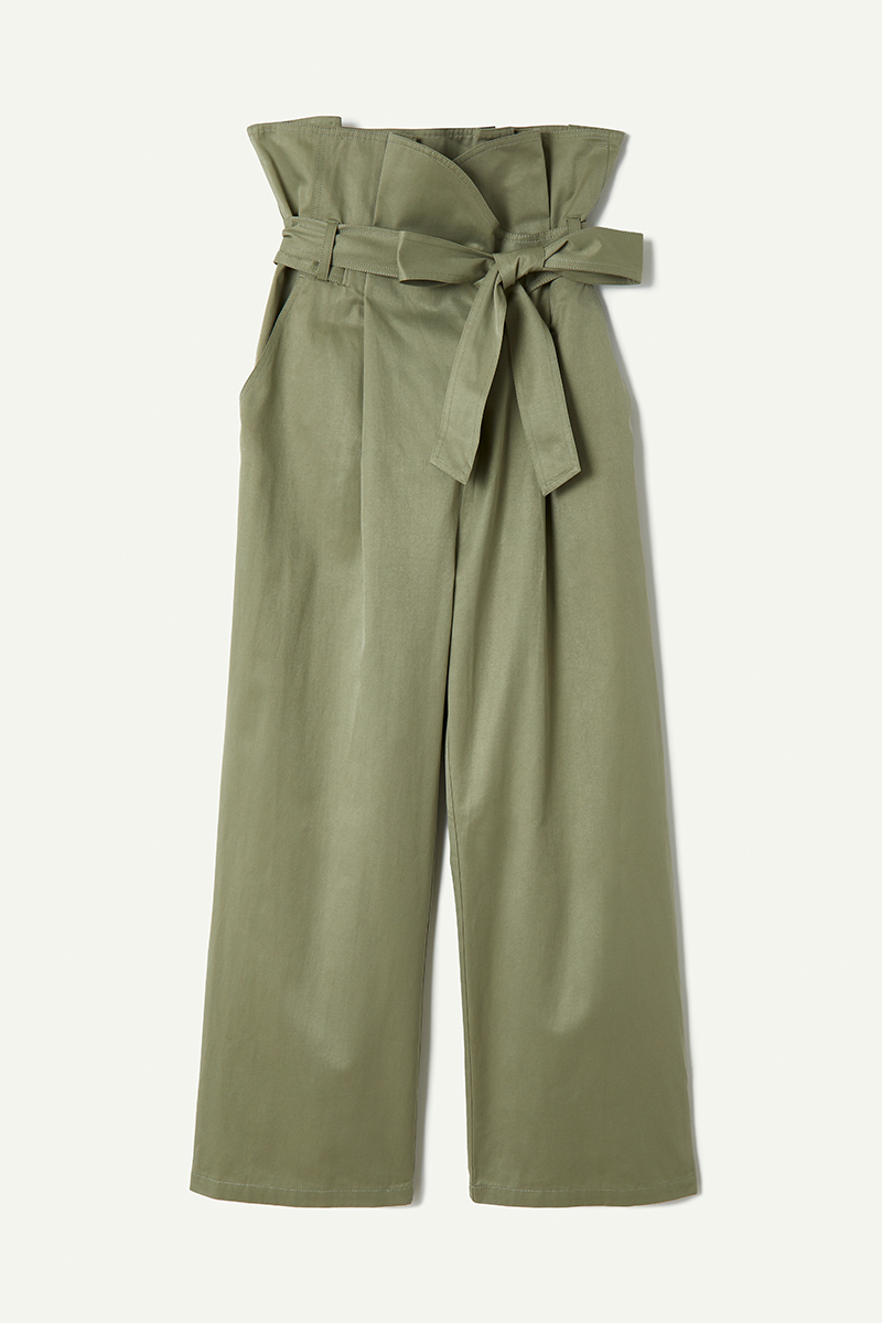 Belted Wide Leg Trousers 詳細画像 Khaki 1
